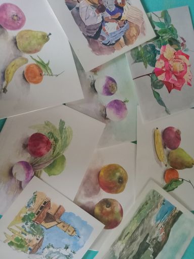 Aquarelles offertes par Brigitte